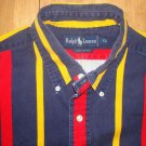 Polo Ralph Lauren Mens XL Blue Red Yellow Striped Long Sleeve Shirt