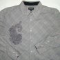 ADOLFO Black and Red Plaid Long Sleeve Shirt Size XL