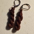 Brown handmade earrings