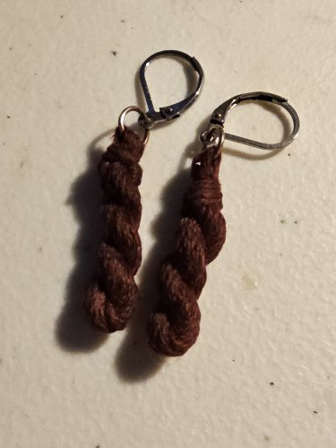 Brown handmade earrings