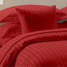 Burgundy 4pc Sheet Set Queen Size Striped