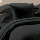 Black 4pc Sheet Set Queen Size Striped