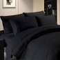 Black 4pc Sheet Set Queen Size Solid