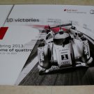 2013 AUDI R18 E-Tron 10 Victories 12 Hours of Sebring Poster