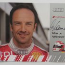 Autographed Marco Werner Audi R15 Audi Sport Team Joest Hero Card Audi IMSA Racing