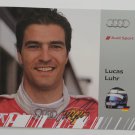 Autographed Lucas Luhr Audi R15 Audi Sport Team Joest Hero Card Audi IMSA Racing
