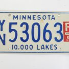 Minnesota 10,000 Lakes License Plate