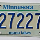 2012 Minnesota 10,000 Lakes License Plate