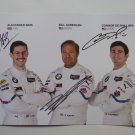 2018 BMW GTLM Team RLL Drivers Signed 12 Hours of Sebring Hero Card IMSA WEC
