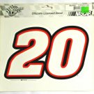 Large #20 Short Track Race Car Sticker
