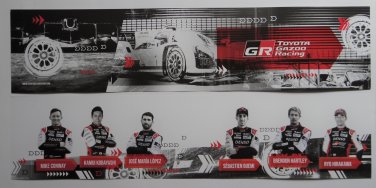 2022 Toyota Gazoo Racing LMP1 WEC 1000 of Miles Sebring Hero Card 4"x16"