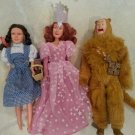 MGM 1988 Wizard Of Oz Dolls Dorothy, Glinda the Good Witch and Lion