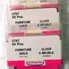 Wholesale Lot of 4 Packs/200pcs Decorative Furniture Nails/Tacks Yellow