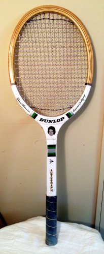 VINTAGE Evonne Goolagong "Dunlop Autograph" Wooden Tennis Raquet L 4 1/2"