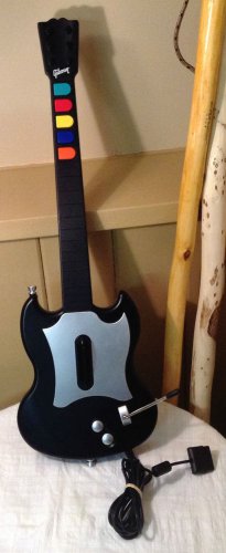 RedOctane OEM PS2 Wired Gibson SG Guitar BLACK/SILVER