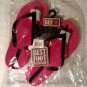BFF Ladies Flip Flops PINK/BLACK US Size 6 EUR Size 36 BRA Size 34  NIP