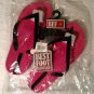 BFF Ladies Flip Flops PINK/BLACK US Size 6 EUR Size 36 BRA Size 34  NIP