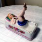 VINTAGE Patent UTT "Naughty Lady" Cigarette Girl Ashtray GOLD TRIM L@@K!!!