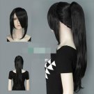 Hot Sell!!!New Fashion Long Black Hair Wig With Ponytail