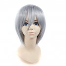 Bleach Ichimaru Gin Short Party Anime Cosplay Wig Silver Grey 32cm