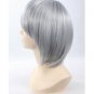Bleach Ichimaru Gin Short Party Anime Cosplay Wig Silver Grey 32cm