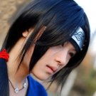Fashion Itachi Long Straight Black Cosplay Wig Stiled Party Wig
