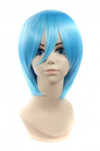 Rei Ayanami Short Party Anime Cosplay Wig Blue 32cm