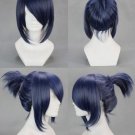 18" Straight Mixed Gray Blue Cosplay Wig with Braid -- Future City No.6 Mice Nezumi