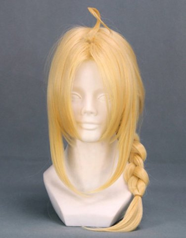 18" Blonde Cosplay Wig with Braid -- Fullmetal Alchemist Edward Elric