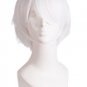 Men's Short Straight Wig Cosplay Costume Wig (White)