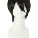 Men's Short Straight Wig Cosplay Costume Wig (Black)