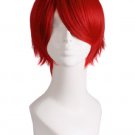 Men's Short Straight Wig Cosplay Costume Wig (Red)