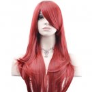 Wig Long Big Wavy Hair Women Cosplay Party Costume Wig(Wine Red)