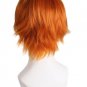 Men's Short Straight Wig Cosplay Costume Wig (Orange)
