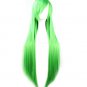 80cm Cosplay Hair Wig Long Straight Hair Heat Resistant Costume Party Full Wigs(grass green)