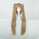 GINTAMA Okita Sougo Cosplay Wig Tea Brown Party Wig+Wig Cap Ponytail 70cm*2
