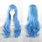 Blue Lady Long Hair Wig Date A Live Yoshino Cosplay Wig Curly Synthetic Anime Cosplay Full Wig