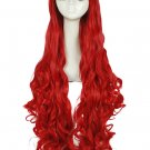 Ree Shipping 100cm Synthetic Hair Long Curly Red Cosplay Wig Perruque