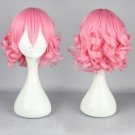 Lolita has a head of rose pink hair short full wig wig party Harajuku animation cosplay