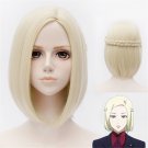Womens Lady Short Straight Hair Fashion Full Wigs Cosplay Costume Golden Blond