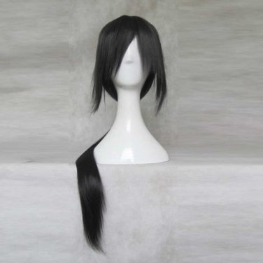 Free Shipping 80cm Long Straight Black Naruto Uchiha Itachi Hair Wigs Synthetic Anime Cosplay Wig