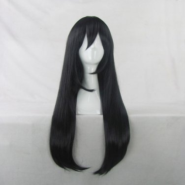 Anime lovelive! Nico Yazawa Cosplay Wig 70CM Black Straight Hair Halloween Wigs Free Cap