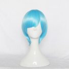 Anime Rem Cosplay Wigs 35CM Ice Blue Short Hair Halloween Wigs Free Wig Cap