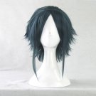 Anime MAGI Hakuryuu Ren Cosplay Wig 35CM Dark Green Black Short Hair Halloween Wigs Free Wig Cap