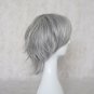 Anime Gokudera Hayato Cosplay Wig 35CM silver Grey Short Hair Halloween Wigs Free Wig Cap