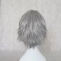 Anime Gokudera Hayato Cosplay Wig 35CM silver Grey Short Hair Halloween Wigs Free Wig Cap
