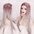 Fashion Women Long Straight Hair Lolita Ombre Silver Cosplay Full Wig+Wig Cap