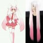 Vocaloid Hatsune Sakura rabbit Miku Cosplay Bunches 120cm Pigtails white pink Synthetic Full Wig