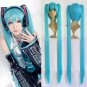 Vocaloid Miku Cosplay Bunches Women's Lolita 120cm Long Pigtails blue Synthetic Full Wig