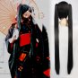 Vocaloid Hatsune Miku Cosplay Bunches Women's 120cm Long Pigtails black Synthetic Full Wig